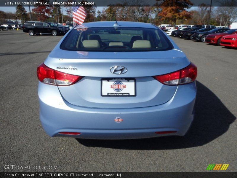 Blue Sky Metallic / Beige 2012 Hyundai Elantra GLS