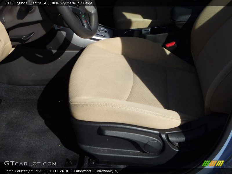 Blue Sky Metallic / Beige 2012 Hyundai Elantra GLS