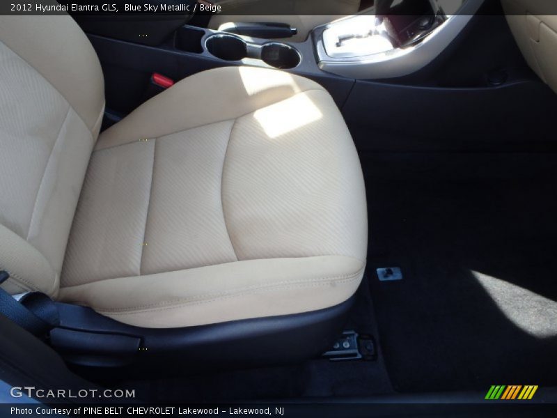 Blue Sky Metallic / Beige 2012 Hyundai Elantra GLS