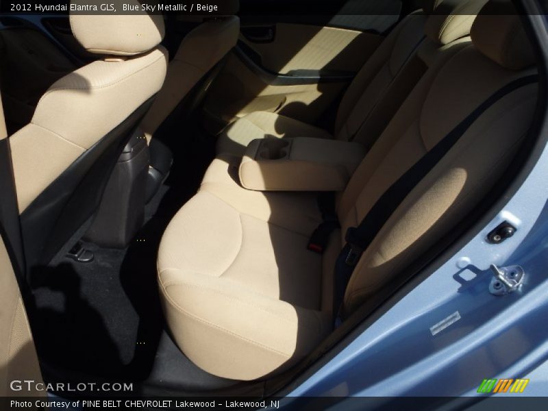 Blue Sky Metallic / Beige 2012 Hyundai Elantra GLS