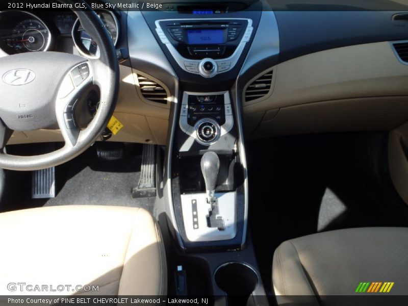 Blue Sky Metallic / Beige 2012 Hyundai Elantra GLS