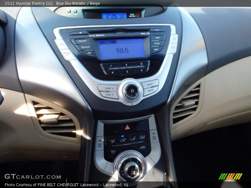 Blue Sky Metallic / Beige 2012 Hyundai Elantra GLS