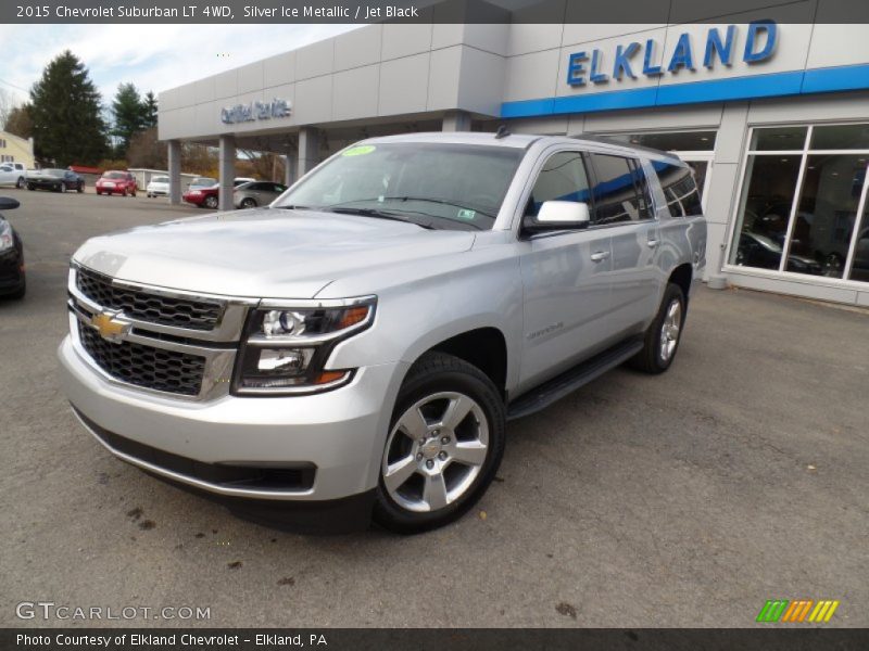 Silver Ice Metallic / Jet Black 2015 Chevrolet Suburban LT 4WD
