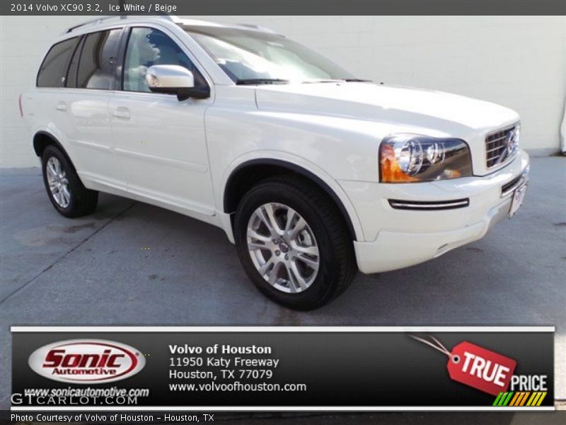 Ice White / Beige 2014 Volvo XC90 3.2
