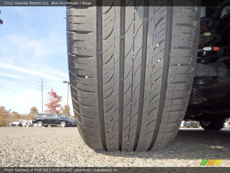 Blue Sky Metallic / Beige 2012 Hyundai Elantra GLS