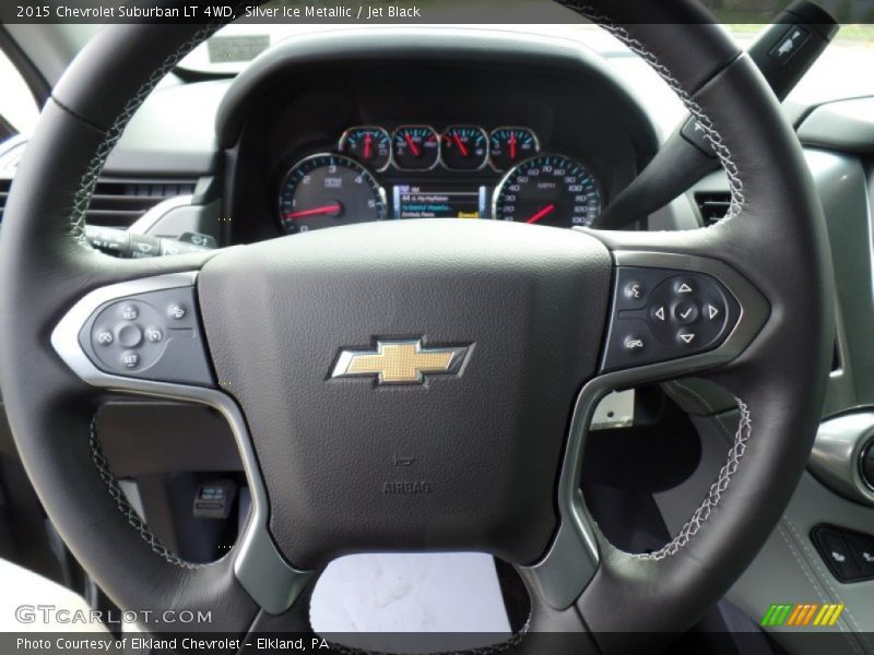 Silver Ice Metallic / Jet Black 2015 Chevrolet Suburban LT 4WD
