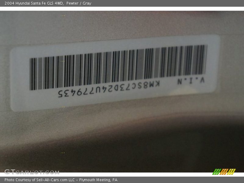 Pewter / Gray 2004 Hyundai Santa Fe GLS 4WD
