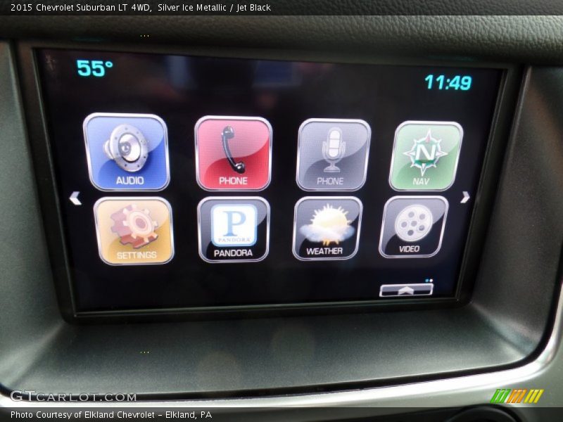 Silver Ice Metallic / Jet Black 2015 Chevrolet Suburban LT 4WD