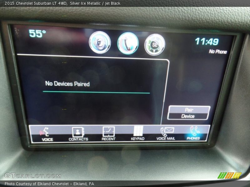 Silver Ice Metallic / Jet Black 2015 Chevrolet Suburban LT 4WD
