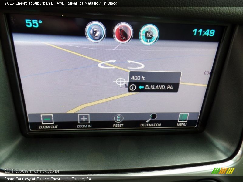 Silver Ice Metallic / Jet Black 2015 Chevrolet Suburban LT 4WD