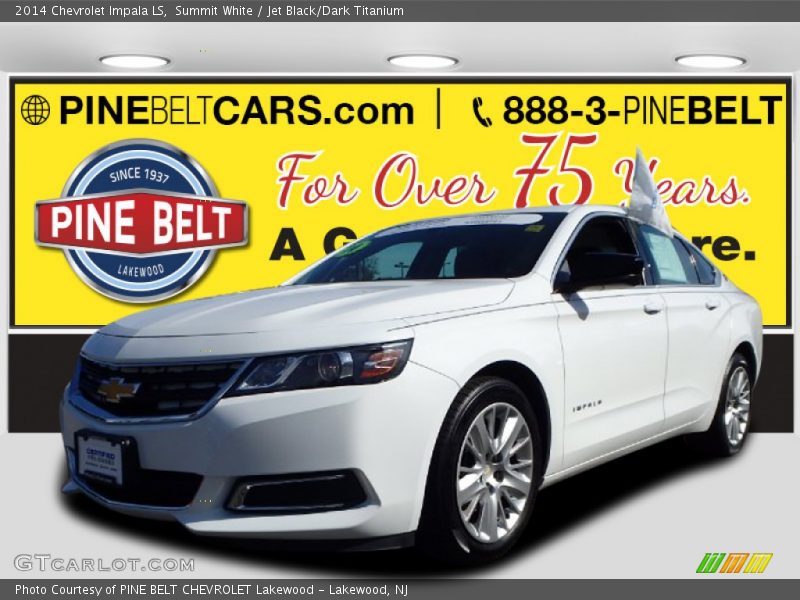 Summit White / Jet Black/Dark Titanium 2014 Chevrolet Impala LS