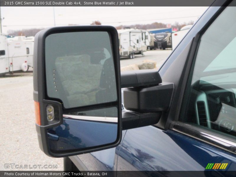 Stone Blue Metallic / Jet Black 2015 GMC Sierra 1500 SLE Double Cab 4x4