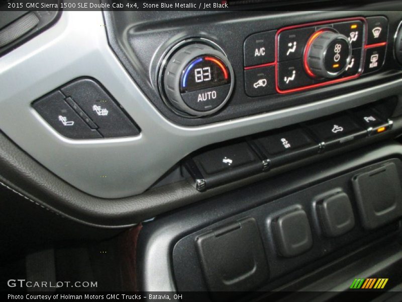 Stone Blue Metallic / Jet Black 2015 GMC Sierra 1500 SLE Double Cab 4x4