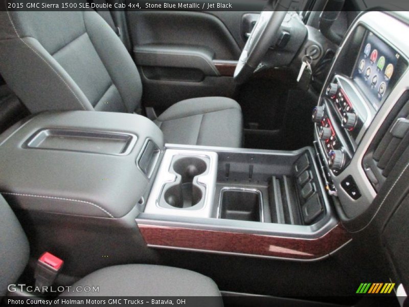 Stone Blue Metallic / Jet Black 2015 GMC Sierra 1500 SLE Double Cab 4x4