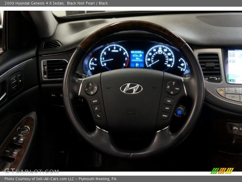 Black Noir Pearl / Black 2009 Hyundai Genesis 4.6 Sedan