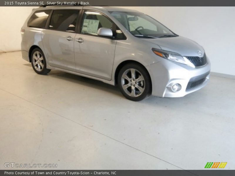 Silver Sky Metallic / Black 2015 Toyota Sienna SE