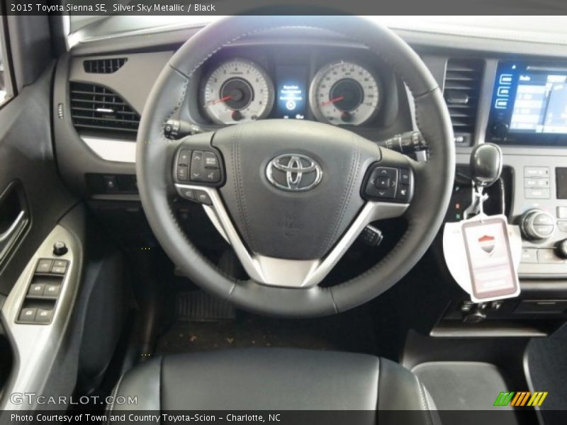 Silver Sky Metallic / Black 2015 Toyota Sienna SE