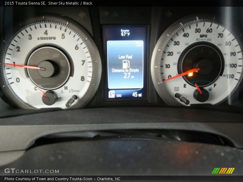 Silver Sky Metallic / Black 2015 Toyota Sienna SE