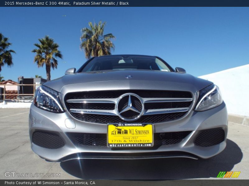 Paladium Silver Metallic / Black 2015 Mercedes-Benz C 300 4Matic