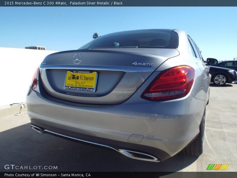 Paladium Silver Metallic / Black 2015 Mercedes-Benz C 300 4Matic