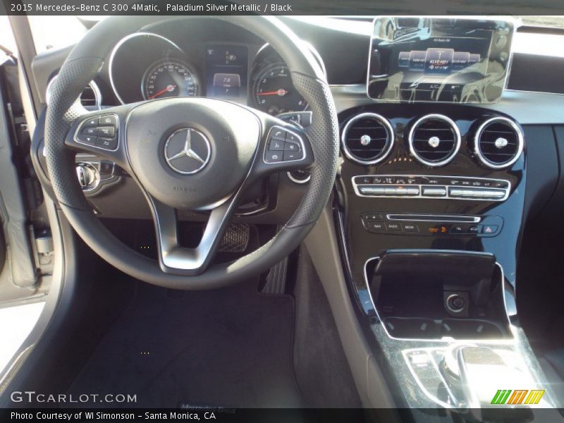 Paladium Silver Metallic / Black 2015 Mercedes-Benz C 300 4Matic