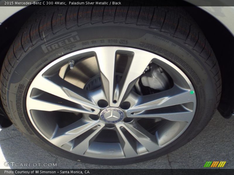 Paladium Silver Metallic / Black 2015 Mercedes-Benz C 300 4Matic