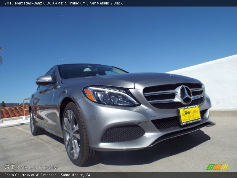Paladium Silver Metallic / Black 2015 Mercedes-Benz C 300 4Matic