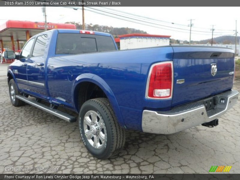 Blue Streak Pearl / Black 2015 Ram 3500 Laramie Crew Cab 4x4