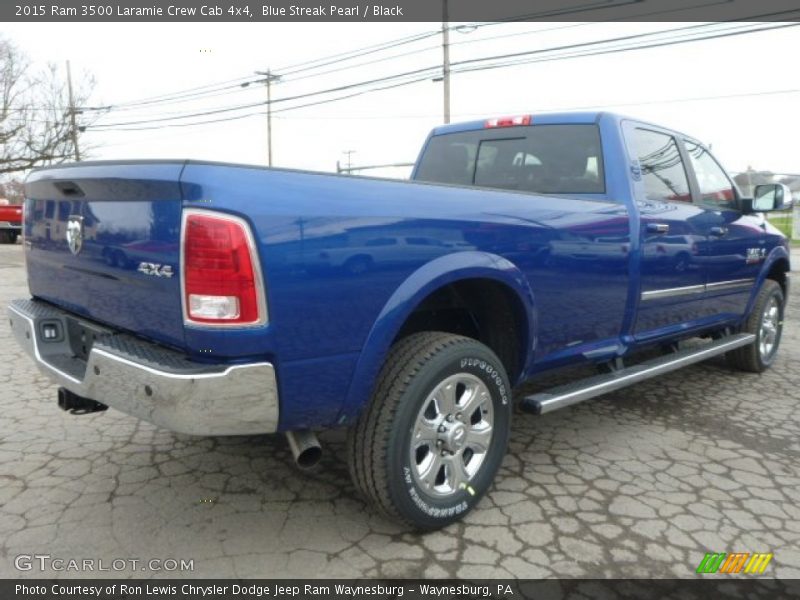 Blue Streak Pearl / Black 2015 Ram 3500 Laramie Crew Cab 4x4