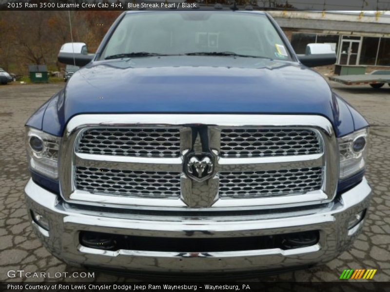 Blue Streak Pearl / Black 2015 Ram 3500 Laramie Crew Cab 4x4