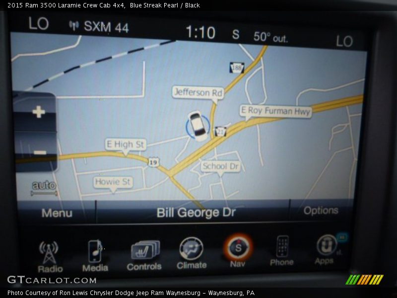 Blue Streak Pearl / Black 2015 Ram 3500 Laramie Crew Cab 4x4