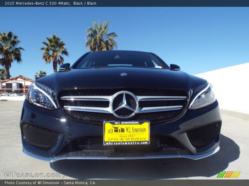 Black / Black 2015 Mercedes-Benz C 300 4Matic