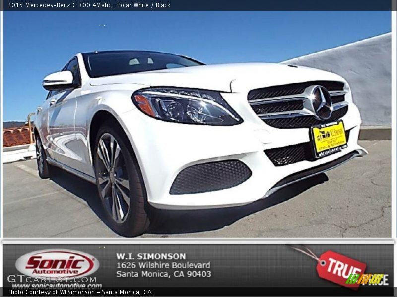 Polar White / Black 2015 Mercedes-Benz C 300 4Matic