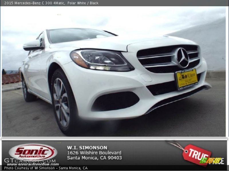 Polar White / Black 2015 Mercedes-Benz C 300 4Matic
