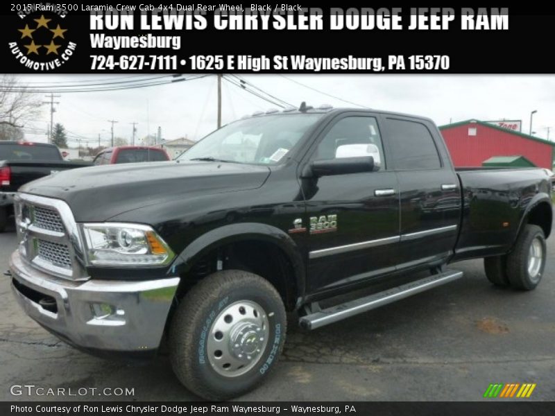 Black / Black 2015 Ram 3500 Laramie Crew Cab 4x4 Dual Rear Wheel