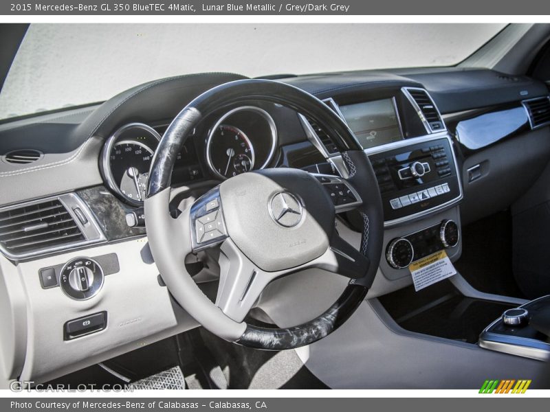Lunar Blue Metallic / Grey/Dark Grey 2015 Mercedes-Benz GL 350 BlueTEC 4Matic