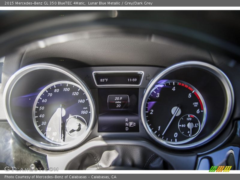 Lunar Blue Metallic / Grey/Dark Grey 2015 Mercedes-Benz GL 350 BlueTEC 4Matic