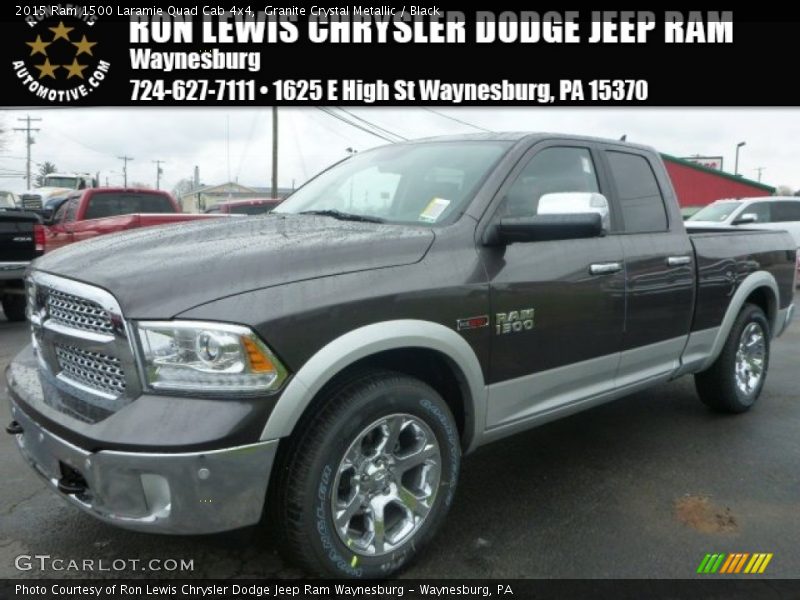 Granite Crystal Metallic / Black 2015 Ram 1500 Laramie Quad Cab 4x4