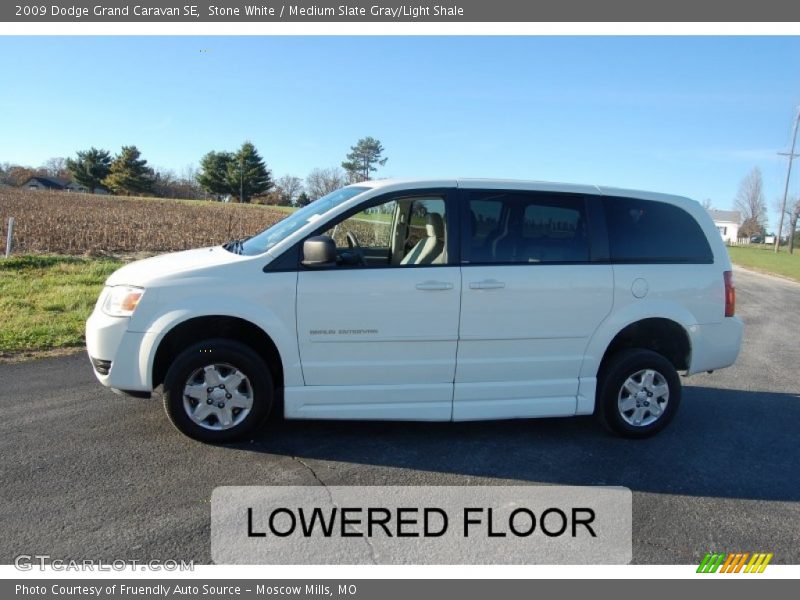 Stone White / Medium Slate Gray/Light Shale 2009 Dodge Grand Caravan SE