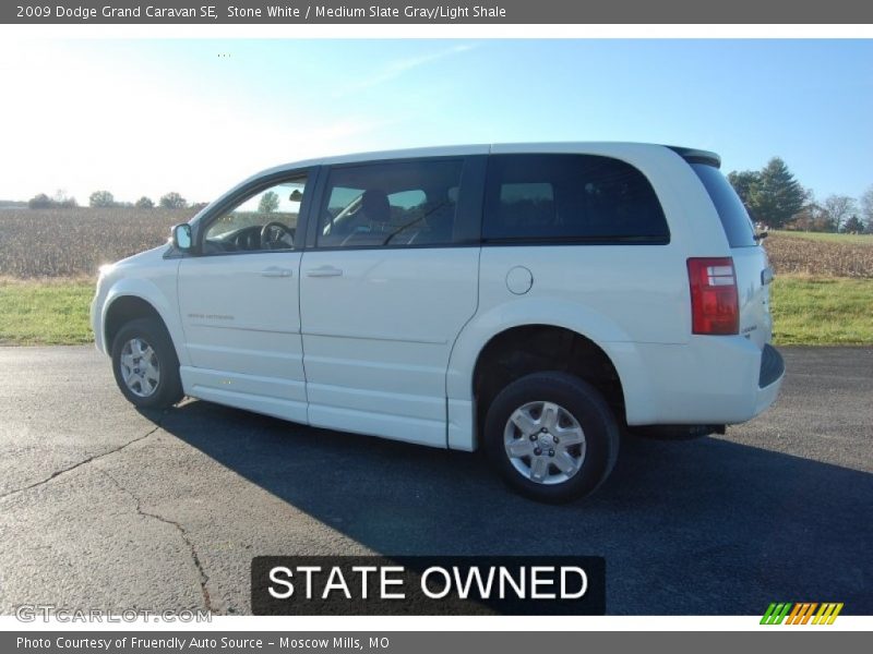 Stone White / Medium Slate Gray/Light Shale 2009 Dodge Grand Caravan SE
