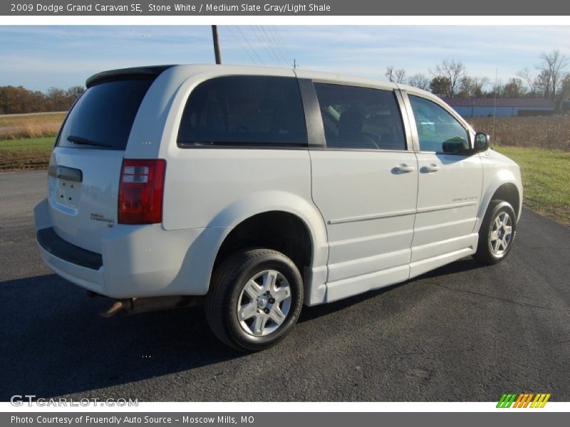 Stone White / Medium Slate Gray/Light Shale 2009 Dodge Grand Caravan SE