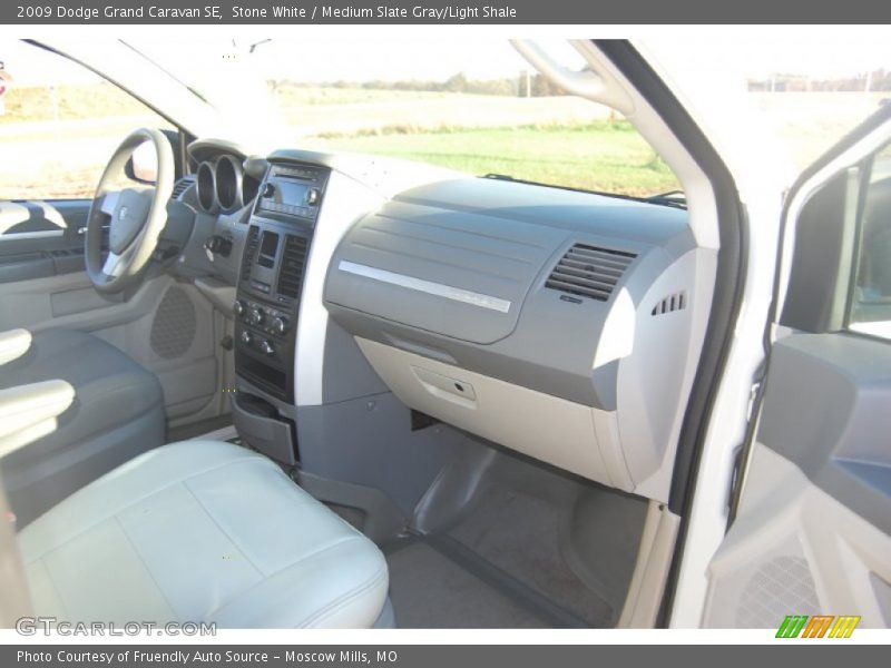 Stone White / Medium Slate Gray/Light Shale 2009 Dodge Grand Caravan SE