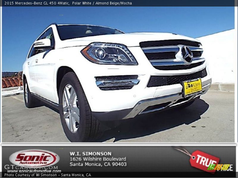 Polar White / Almond Beige/Mocha 2015 Mercedes-Benz GL 450 4Matic