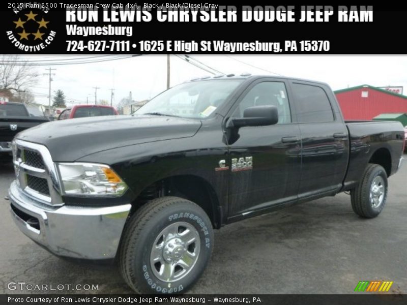 Black / Black/Diesel Gray 2015 Ram 2500 Tradesman Crew Cab 4x4