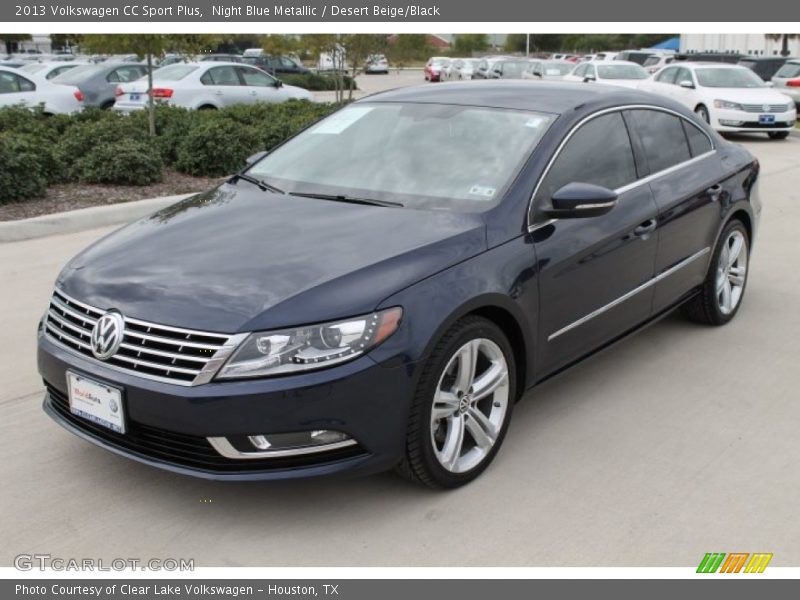 Night Blue Metallic / Desert Beige/Black 2013 Volkswagen CC Sport Plus