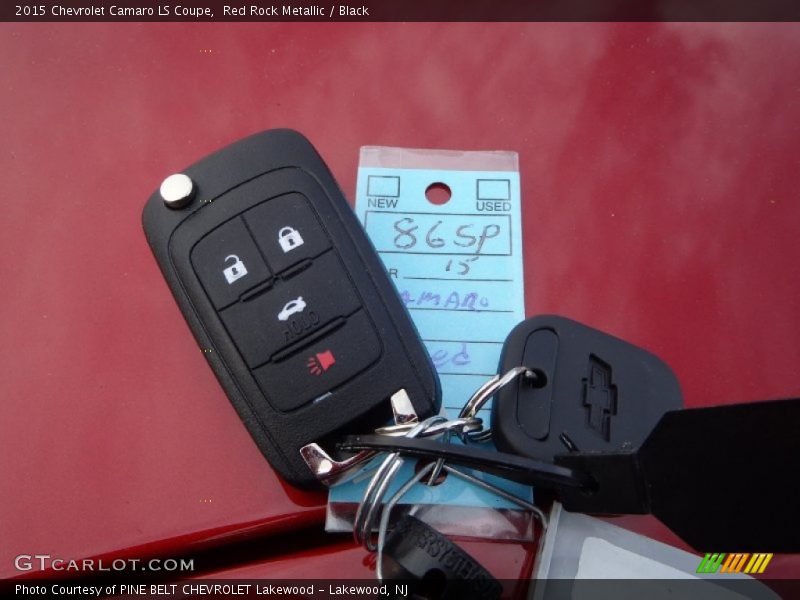 Red Rock Metallic / Black 2015 Chevrolet Camaro LS Coupe