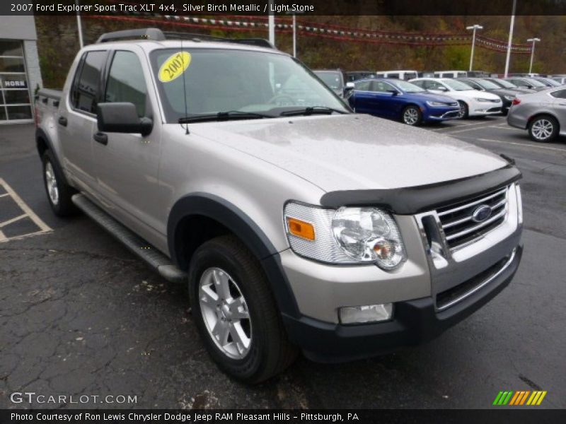 Silver Birch Metallic / Light Stone 2007 Ford Explorer Sport Trac XLT 4x4