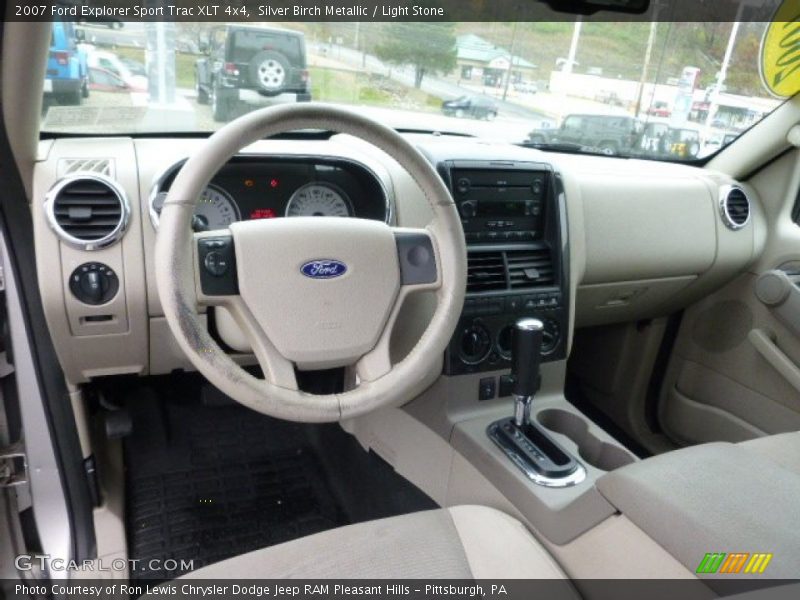 Silver Birch Metallic / Light Stone 2007 Ford Explorer Sport Trac XLT 4x4
