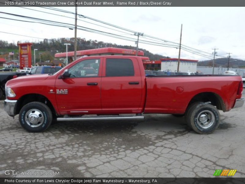  2015 3500 Tradesman Crew Cab 4x4 Dual Rear Wheel Flame Red