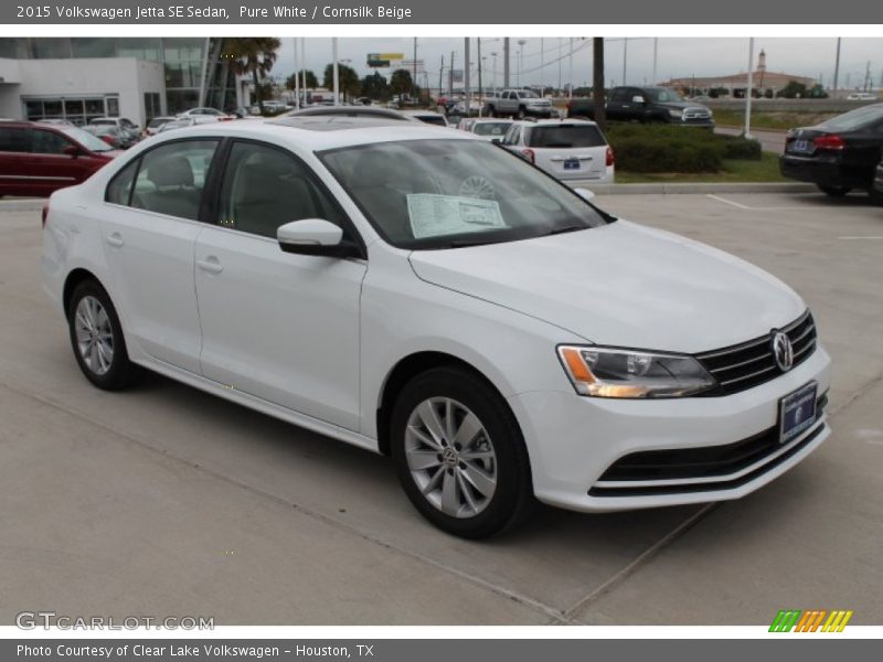 Pure White / Cornsilk Beige 2015 Volkswagen Jetta SE Sedan